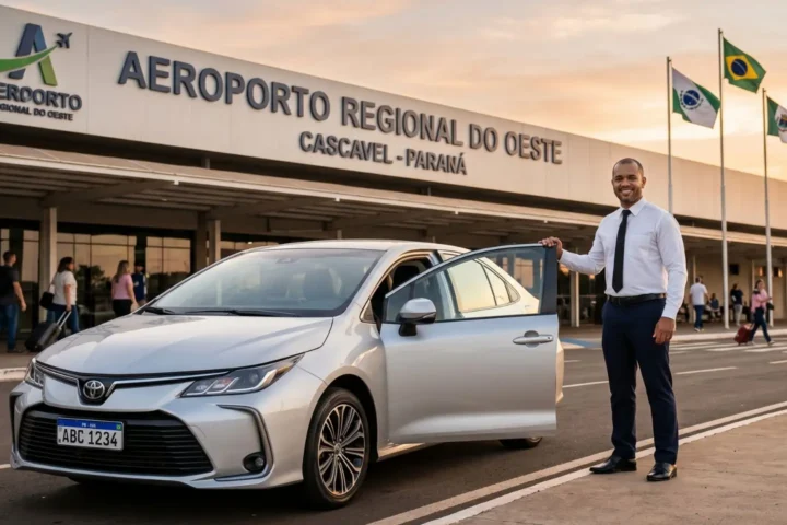 Táxi para o Aeroporto Regional de Cascavel e rodoviária com pontualidade, monitoramento de voo e conforto. Agende seu transfer pelo WhatsApp.